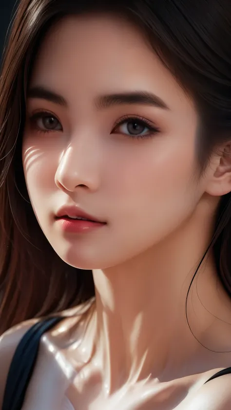 the portrait artwork of a beautiful girl with the theme of light and darkness, ultra-sharp cg at 16k resolution, a masterpiece, ...