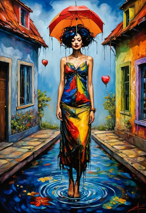 (Artistic Masterpiece of Romantic Life) ( (Themed Art of Life) ( (Conceptual Art) (NFT Exclusive) (Fauvism Work) ()”) Where visual poetry transcends traditional boundaries and embraces the dynamic interplay between creativity and technology Takes),dripping...