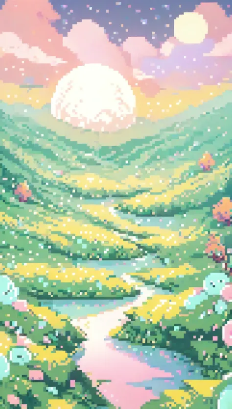 ultrawide landscape aesthetic,Marshmellow dream Colourful Pastel Aesthetic, No People , Magic world