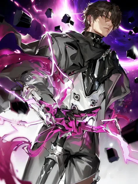 a close up of a person in a suit with a cane, trigger realistic artstyle, highly detailed exquisite fanart, shigenori soejima illustration, no more heroes concept art, an epic anime of a energy man, anime cyberpunk art, persona 5 art style wlop, epic reali...