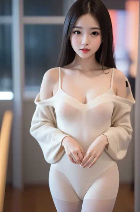 masterpiece, Bokeh, Looking at the audience, pantyhose,(masterpiece, Highest quality, It captures a very cute moment, Depth of written boundary, Super detailed, Ultra-high resolution, C4D, Octadale, 3D Modeling,Realistic human photos、 8k, 16K, one person&#...