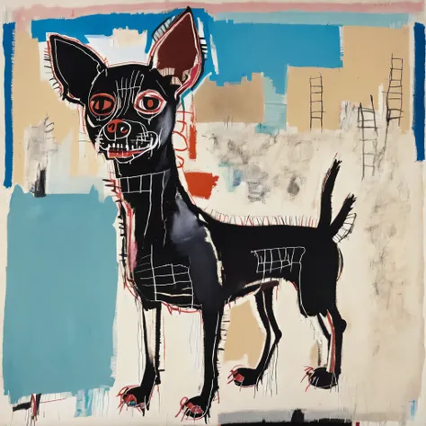 a chihuahua by basquiat