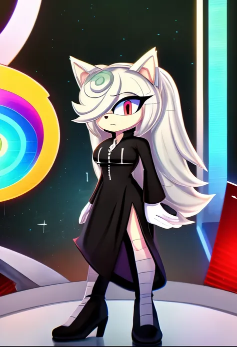 sageai, female, female kitsune, ((sage as a mobian kitsune)), white fur, fox ears, ((long hair)), ((lower back length hair)), wh...