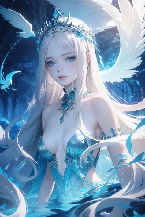 "Imagine an AI-generated artwork that imagines Elle Fanning as a mythical figure from ancient mythology. Imagine her immersed in otherworldly sights, Surrounded by elements inspired by myths and legends. Imagine Elle Fanning with graceful qualities, probab...