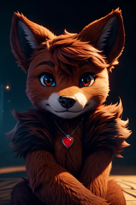 fantasy art shadow, 8K, HD, masterpiece, physical appearance Bobby BearHug is an anthropomorphic bear with red fur, black eyes and white pupils, a black nose, rounded ears, and padded paws. Her paws and upper-snout are a lighter shade of red, similar to th...