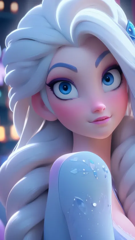 Elsa, (perky breasts), (((small breasts))), smirk:1.2, beautiful blue eyes, (perfect iris’s), depth of colour to her eyes, blonde hair, long hair, braid, full lips, blush, naked, she is showing her vagina, depth of field, bokeh, (special attention to skin ...