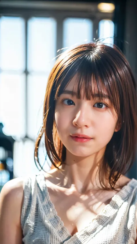 Memory correction:2.11, Everything modern:1.66, Cute Japanese Women Photos, smile:1.78, 20-year-old, oil, One Length Hair&Hair straightening balm:1.55, (photo Realistic:1.4), (hyper Realistic:1.4), (Realistic:1.3), (Smoother lighting:1.05), (Improving the ...