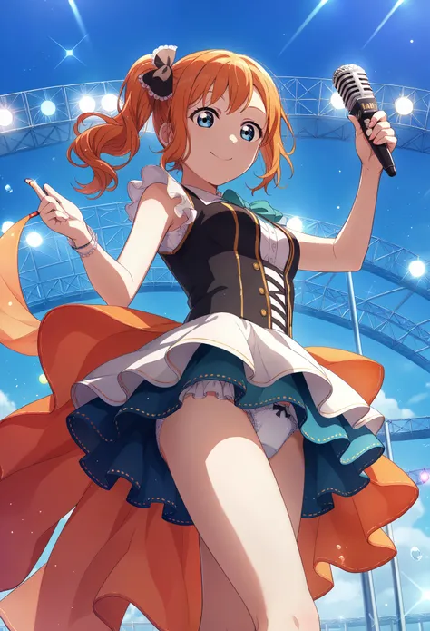 (Low - Angle), (masterpiece, Highest quality, High resolution), score_9, score_8_superior, score_7_superior, score_6_superior, sauce_anime, One person, Honoka Kousaka, We are in the present, lovelive!, score_9, score_8_superior, score_7_superior, score_6_s...