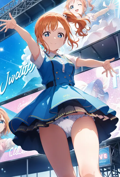 (Low - Angle), (masterpiece, Highest quality, High resolution), score_9, score_8_superior, score_7_superior, score_6_superior, sauce_anime, One person, Honoka Kousaka, We are in the present, lovelive!, score_9, score_8_superior, score_7_superior, score_6_s...