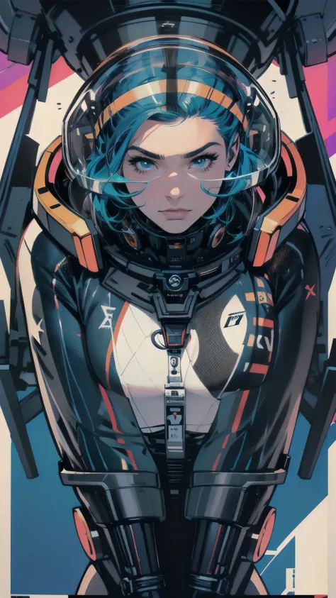 (((ultimate best quality))),((((solo:1.2)))),((((1girl:1.2)))),((((beautiful perfect woman)))),(((detailed perfect body, detailed perfect finger))),((((((ultimate spacethriller movie poster)))))),(((bust up, close up))),(((((American comics))))),(((extreme...