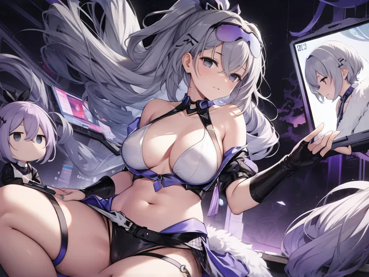 Highest quality、Super detailed high resolution Unity 8k wallpaper、Detailed perfect anatomy horny NSFW (((Fighting Game Skill Cut-in)))((Obscene))(((see-through,clear,Bikini))) Huge breasts, beautiful areola (((Hollow Eyes)))　Brainwashed、Great body、Attracti...