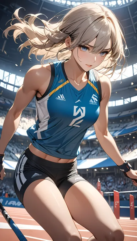 (masterpiece, highest quality:1.2), one person, alone, athlete, arw