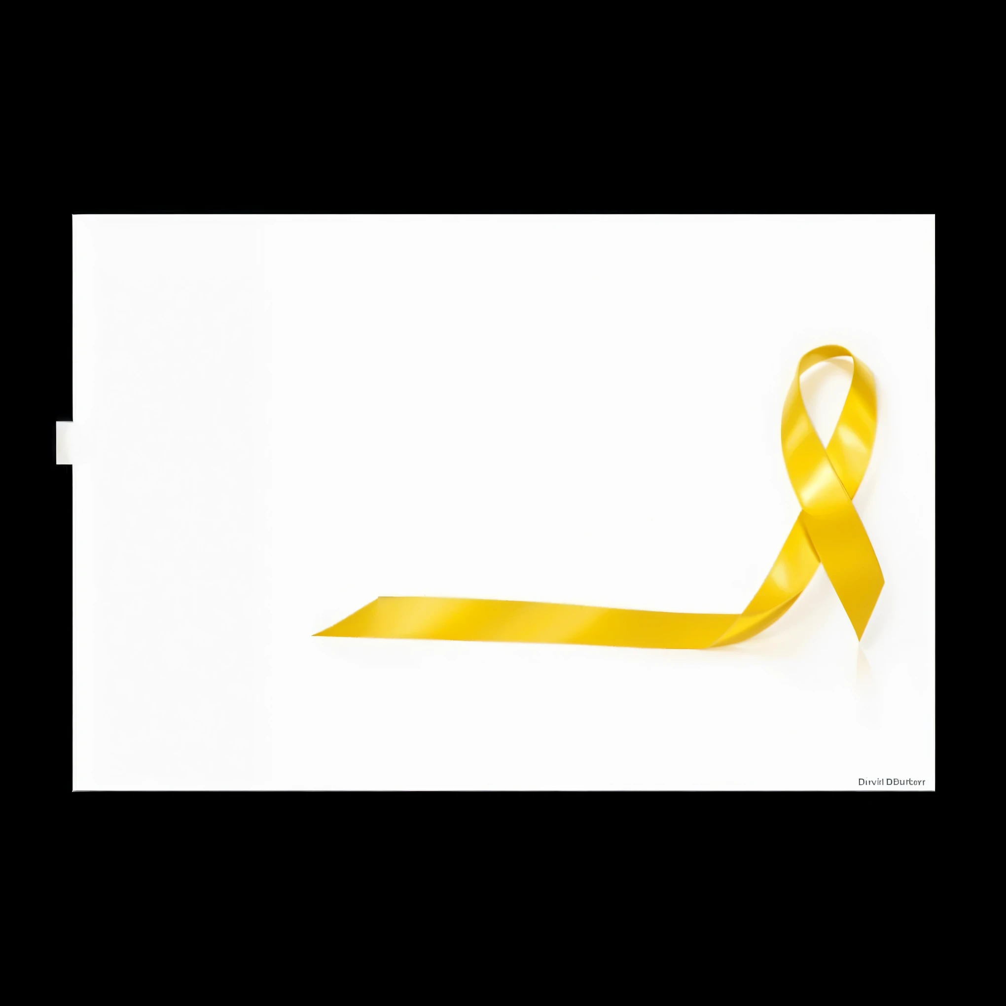 yellow ribbon on a white background with a black background, awareness, white ribbon, poignant, ribbon, golden ribbon, big ribbon, chad, masterful art, rip, screensaver, mono-yellow, yellow, full device, october, monitor, (((yellow))), by David Burton-Rich...