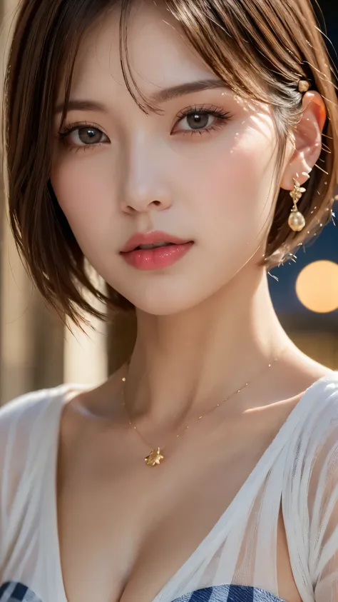 (Photorealistic, 32k, RAW photo, best quality:1.4), (masterpiece:1.3), (ultra high resolution, ultra realistic, highly detailed, golden ratio, ultra detailed), 1 beautiful woman, natural makeup, intricate cloth texture, finely detailed hair texture, beauti...