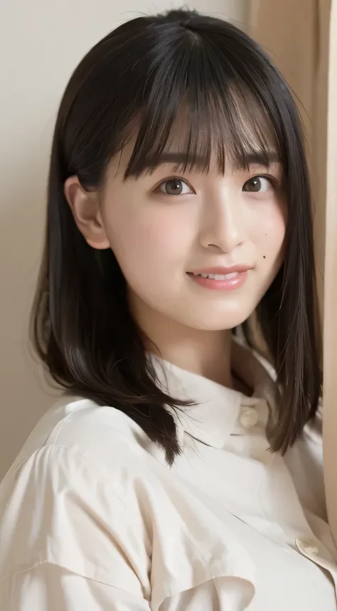 ((Highest quality, 8k, masterpiece: 1.3)), sharp: 1.2, Perfect Body Beauty: 1.4, Slim Abs: 1.2, ((Layered Hairstyles, Big Breasts: 1.2)), (濡れた White Button Long Shirt: 1.1), (nude: 1.2), Close your face: 1.5, Highly detailed face and skin texture, Beautifu...