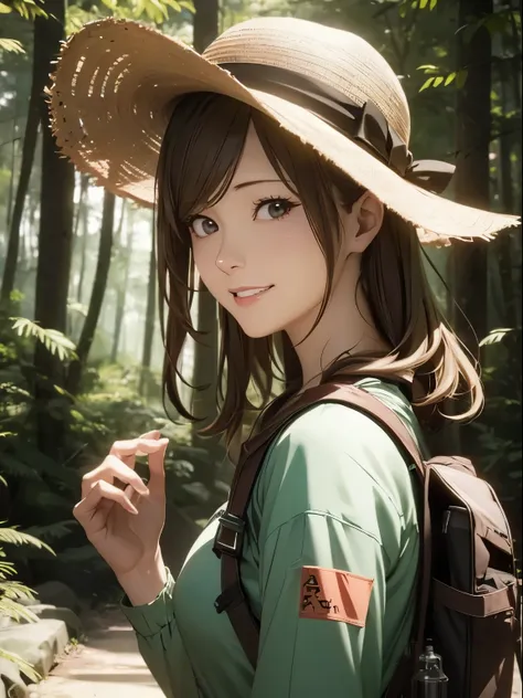 High resolution, 8k, Highest quality, detailed, Semi-realistic anime, Anime 3D Style, Smooth anime CG, One Girl, A 20-year-old Japanese woman, slim, Modeled, Shiny brown hair, detailedな顔, Beautiful and detailed, Glowing Skin, Hard Focus、Film Grain, Soft li...