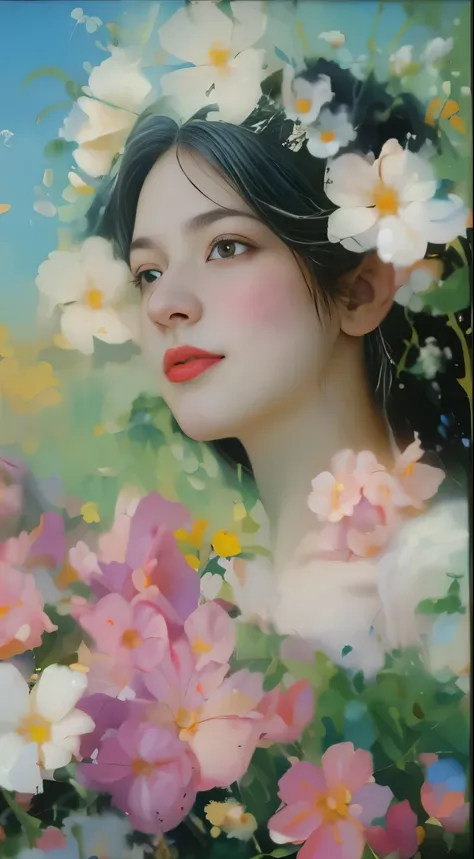 (Oil painting: 1.5),
A woman with long black hair and white flowers in her hair lies in a field of white flowers, (Amy Saul: 0.248), (Stanley Ateg Liu: 0.106), (a detailed painting: 0.353), (Gothic art: 0.106) 4k highly detailed realistic ((full body in...