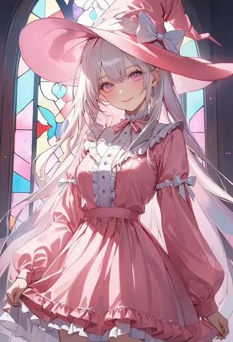 (transparent purpletheme art),(top-quality),(masterpiece),(cowboy shot:1.5),((arms behind side)),Silky to the touch,Hyper Detail,(1 girl),(solo),Delicately drawn face,girl with a pretty face,beautiful detailed transparent pink eyes,beautiful detailed pink ...