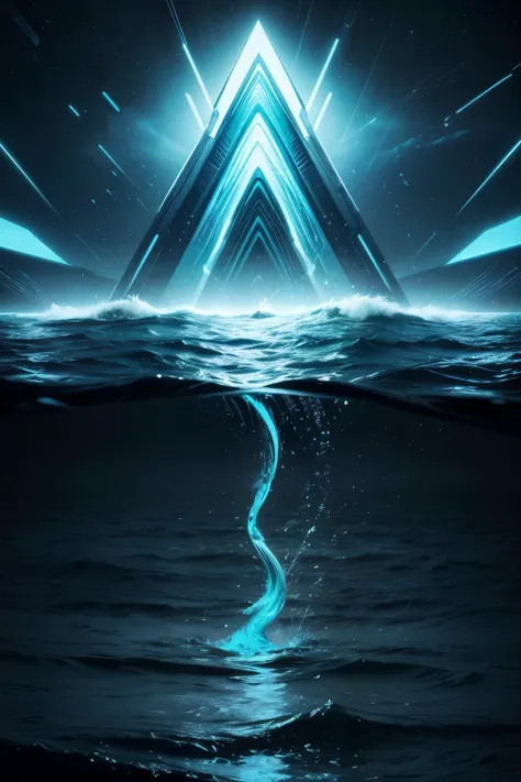 Create a modern and dynamic album cover for an EP titled RISING TIDE by an electronic music DJ. The design should evoke the power and motion of rising water or tides, with a blend of abstract, fluid waves, and digital elements to capture the electronic mus...