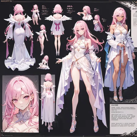 (Masterpiece, best quality), detailed, 1 man, ((character concept art)), ((character design sheet, same character, front, side, back)), full body, body complete, 1 Male angel, 1 Man angel, Detailed face, character design sheet，full bodyesbian, Highly detai...