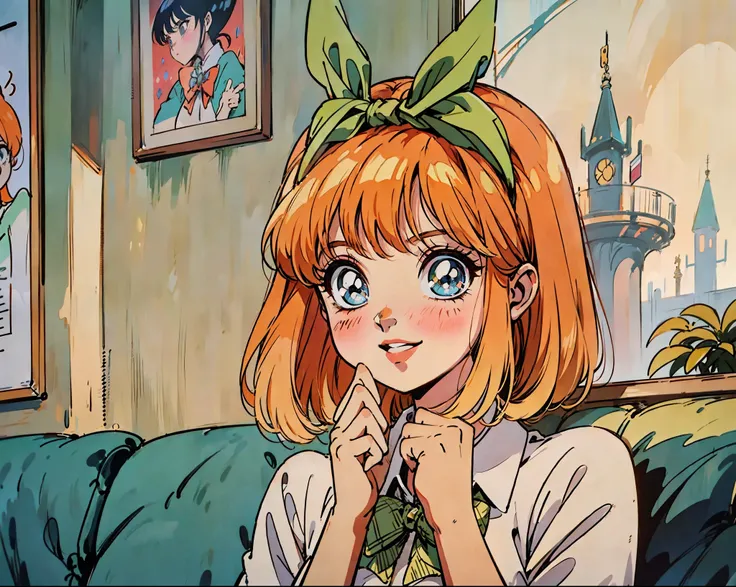(master piece:1.3),(ultra detailed:1.1),

(Old anime, vintage anime, 90s anime style, naoko takeuchi style, masterpiece、top-quality、top-quality、Official art、Beautifully Aesthetic:1.2)、(a beauty girl:1.3)、vivid colours、colourfull、Large ribbon、Wallpapers, po...