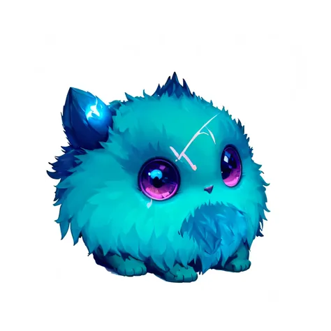 cute monster, adjust color hair, create hairline, orange body color, orange fur monster, concept game, monster little ball, new color, concept art game, ori and the blind forest style, magical object, object that places items of magic, epic, mystical, medi...