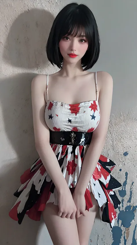 Sweet Girls Clothes 6,Printed dress,((Yushuxin,1 girl,Solitary)),(((Miss))), (((Better quality))), (((masterpiece))), (((aldult))), (((1 girl))), ((( Bob Hairstyle ))), (( National Foundation )), Miss de 25 anos com um corpo musculoso;, (( Bob Hairstyle ))...