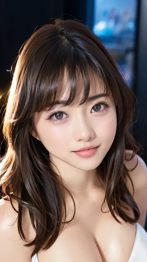 (8k, RAW Photos, Highest quality, masterpiece: 1.2)、Very detailed、Super Resolution、(Full body photography)、Natural color lip、Heavy eye makeup、(Tight sexy swimsuit:1.2), Gorgeous Accessories、Straight Hair、H cup breasts、Big Breasts:1.2、(Background of a high-...