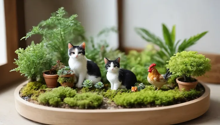 (((ultra-realism、raw photos、realistic)))、potted plants、非常に緻密な生態系を構築するpotted plants、miniature world、世界樹のpotted plants、神のpotted pl...