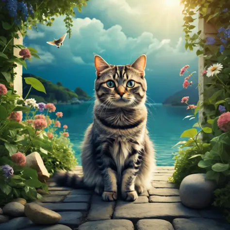 Surreal Scene, cat