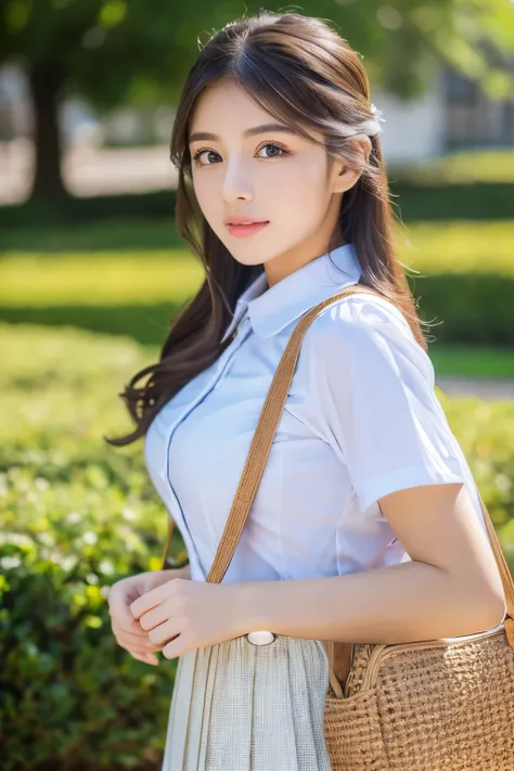 Thai girl student white shirt and black long Pleated skirt (best quality,4k,8k,highres,masterpiece:1.2), ultra-detailed, (realistic,photorealistic,photo-realistic:1.37), HDR, UHD, studio lighting, ultra-fine painting, sharp focus, physically-based renderin...