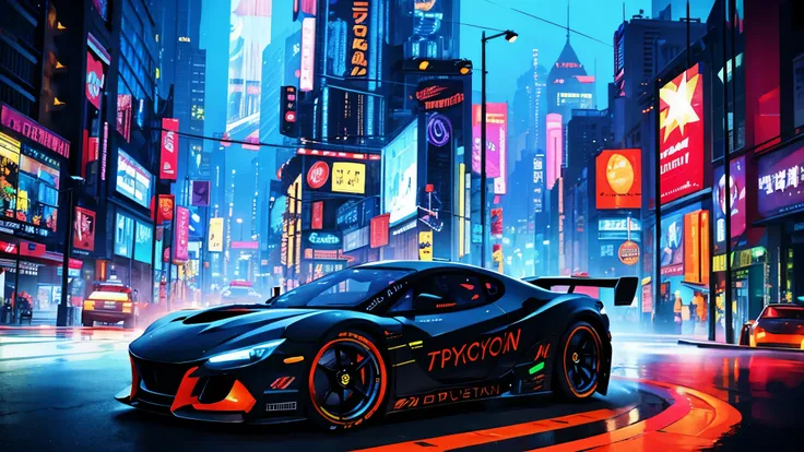 night city ,cyberpunk,racing car