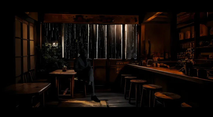 its raining, rain outside, its dark, midnight,