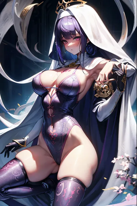 tentacle suit, corruption, hentai, masterpieces, up scale, 16k, RPG game, nun, bitch tattoo, semen on body, blush, fuzzy face, perfect body shape, lewd, depression, open legs, showing off, fantasy world, monster