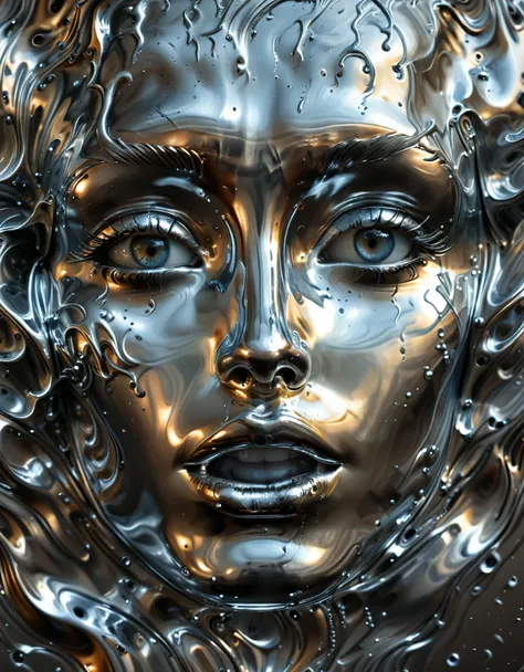 (best quality,4k,8k,highres,masterpiece:1.2),ultra-detailed,(realistic,photorealistic,photo-realistic:1.37),liquid metal face,beautiful detailed eyes,beautiful detailed lips,extremely detailed face,molten liquid metal,chrome,liquid metal sculpture,metallic...