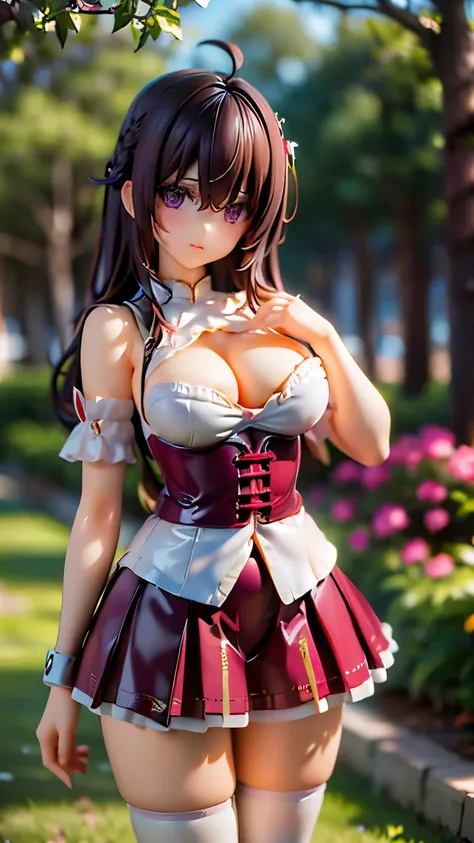 Ultra-realistic 8K CG,masterpiece,((Highly detailed background, Delicate pattern, Intricate details)),mini skirt、Her legs are open、、White panties are visible、beautiful 、White pants visible in Iaido pose、front、beautiful thighs、Highest quality,very detailed ...