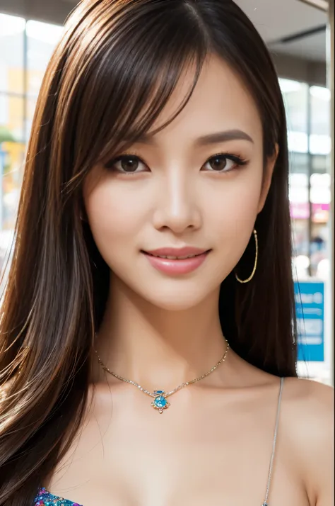 (masterpiece:1.4), (best quality:1.4), ultra high res, ultra high resolution, ((detailed facial features)), HDR, (realistic, photorealistic, photo-realistic:1.37), closeup, sexy seductive Thai woman, (seductive smile), long lashes, beautiful makeup, platin...