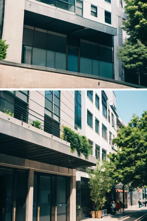 Company that has a modern facade,wide and separate from the city that bears its name "essence",Image resolution 1080x2160