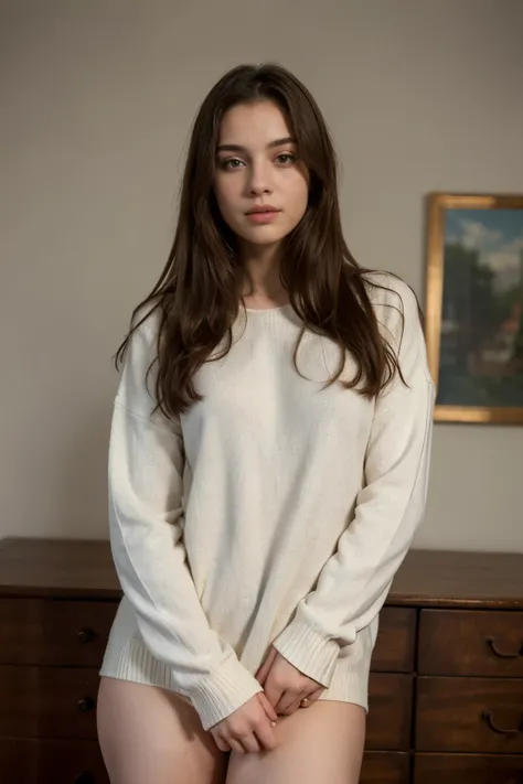 ((Best Quality)), ((masterpiece)), (detailed), 1 girl, sweater with clothes