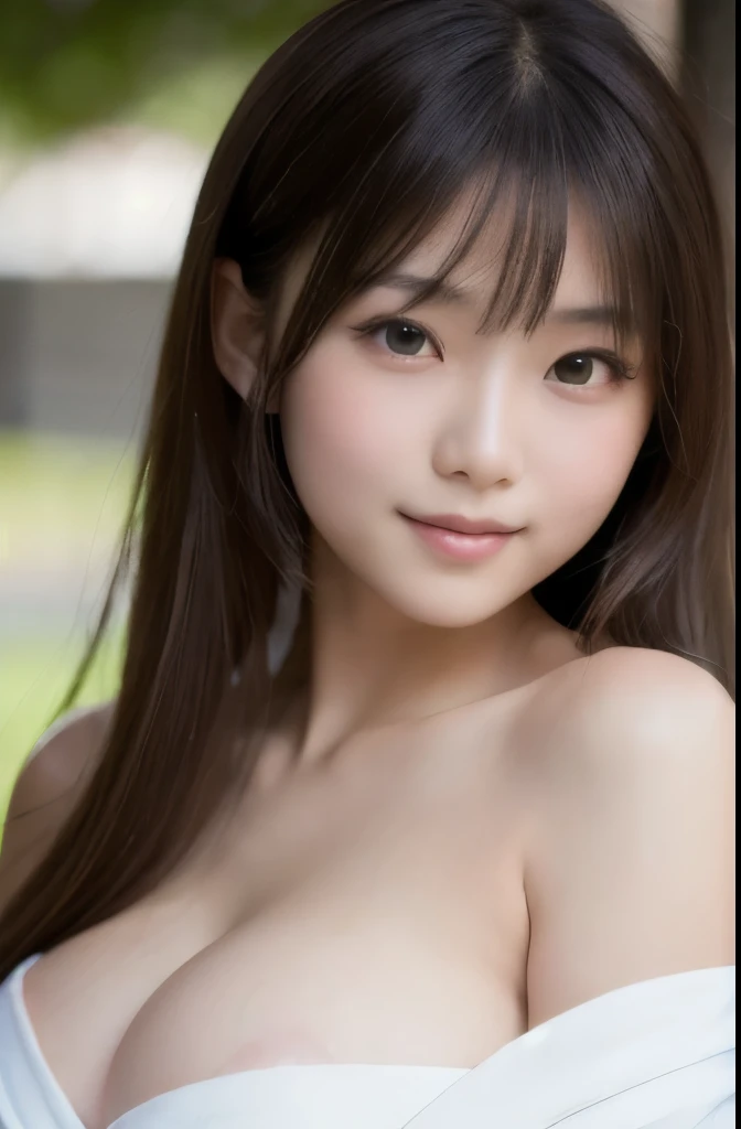 best quality, face focus, soft light, ultra high res, (photorealistic:1.4), RAW photo,(Shinozaki Ai), (fair skin), (kawaii),
1 Japanese girl, solo, cute, smile, (pupil, lights in the eyes),  detailed beautiful face, Medium-sized breasts,(high resolution de...