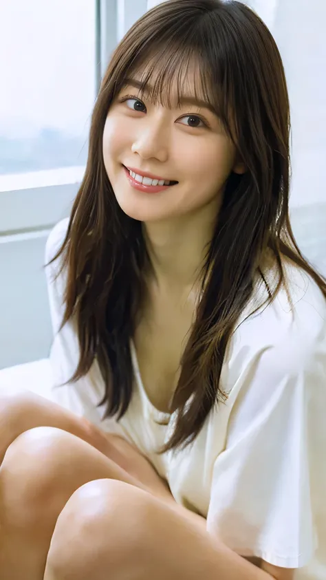 masterpiece, Highest quality, 8k,Ultra-high resolution、(((Head to knee photo)))、LD, Small breasts, cute, alone, smile、 cute, Girlish, cute、Delicate girl, Pure beauty, RAW Photos, Professional photography, Soft Light, Professional Lighting, Backlight, Look...