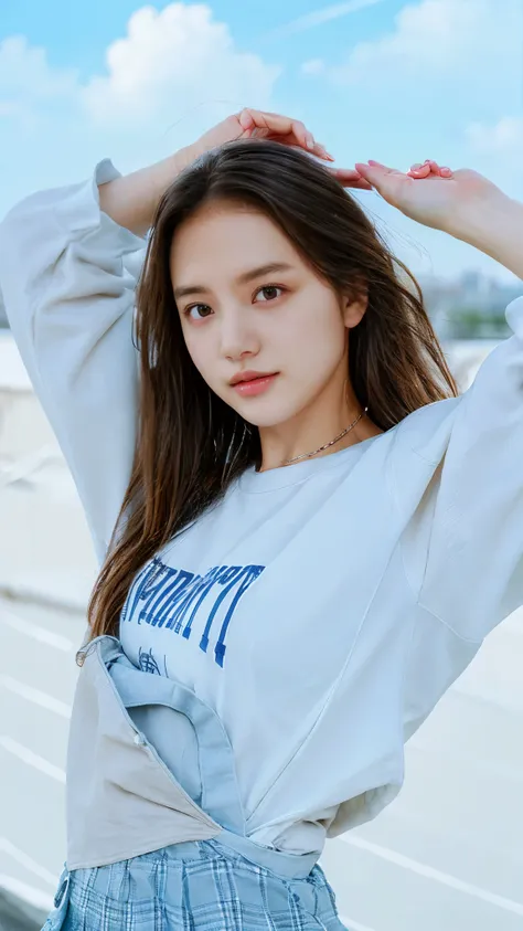 Bottom-to-top drawing:1.53,One Girl、Beautiful and detailed eyes and face、barefoot、Cute Japanese girl, ((Extremely precise and accurate anatomy:1.0)), (photo Realistic:1.4), (hyper Realistic:1.4), (Highest quality realistic skin texture:1.4), (Improvement ...