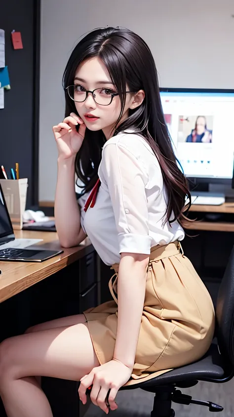 Office siren with glasses、　Yokai Maki