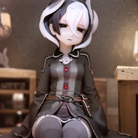 Made in Abyss 2 Meter Ozen, Beautiful attention to detail, Beautiful lip detail, Highly detailed eyes and face, Long eyelashes, Finely crafted mechanical body, device, pipe, wire, Highly detailed metal parts, Advanced Technology, Futuristic, Cool metallic ...