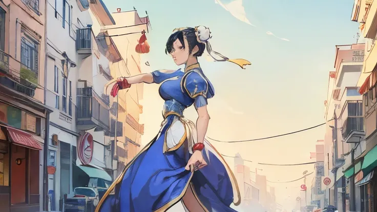 Street Fighter Chun-Li　anime　China dress　human　1 person 　Person big