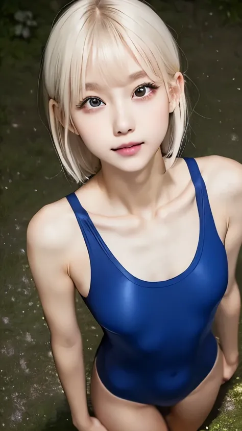 ((sfw:1.5)),((sfw:1.5)),((sfw:1.5)),((sfw:1.5)),((from above:1.5)),((Upper Body:1.5)) Korean Asian Teenager Photos、((Beautiful and cute idol girl:1.5))、Platinum Blonde Hair、11yo,Narrow eyes:1.5、Thin face、Thin neck、((Slim body)),((skinny):1.5),((Flat chest:...