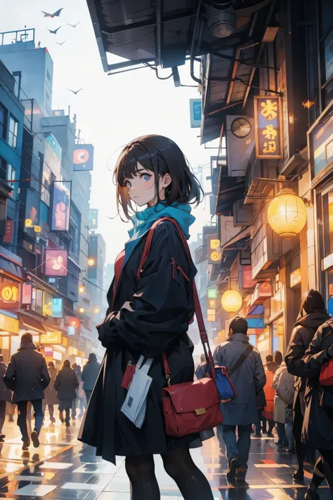 female,Bustling city