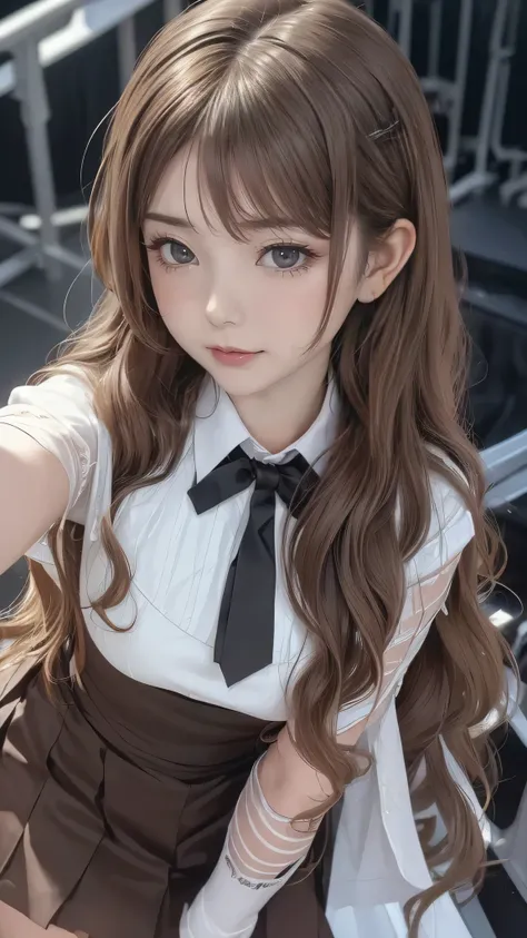 Realistic, masterpiece, highest quality, Highest Resolution, one Japanese high school girl, , Upper body photo, Looks sleepy, Spaced out, Mouth open, Beautiful and detailed eye drawing, (droopy eyes:1.3), Dark Eyes, Thin eyebrows, Carefully draw eyelashes,...