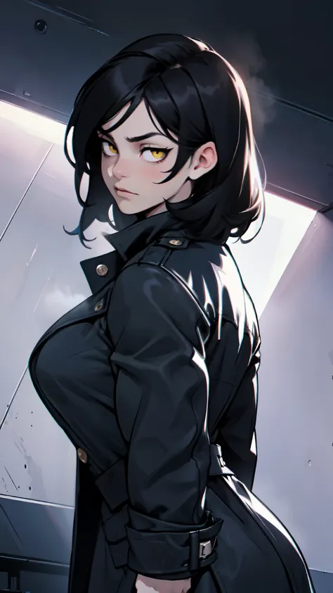 tired black hair yellow eyes pale skin muscular girl toned body large breasts embarrassed huge muscles tired tired dark atmosphere dark atmosphere dark atmosphere dark atmosphere dark atmosphere dark atmosphere dark atmosphere dark atmosphere dark atmosphe...