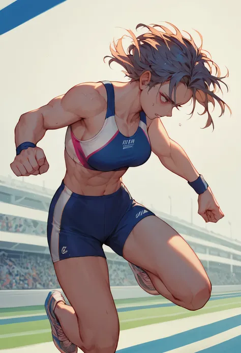 score_9, score_8_up, score_7_up, BREAK, gwentstyle, Olympic、Marathon runner、It's a close race、((human creature,)), epic shot, (dark fantasy:1.2),